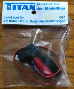 Titan 1030 Ladekabel für 9 V-Block-Batt. u. Batterieladehalterungen NEU OVP - Bild 1 von 2