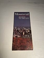 Vntg 1982 Montreal Map Quebec Canada Access To The City Brochure Pamphlet Folds