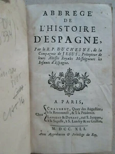 ABBREGE DE L'HISTOIRE D'ESPAGNE, 1741. - Picture 1 of 11