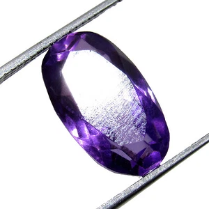 7,20 kt natürlicher oval geschliffener durchscheinender brasilianischer violetter Amethyst Edelstein CH 5512 - Bild 1 von 2