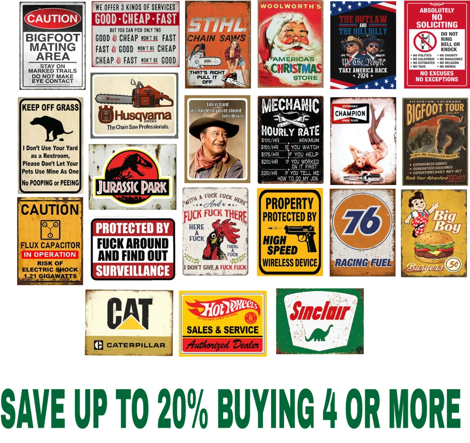 Placa de estanho retrô vintage porta decoração de parede barra de metal placa pub pôster loja em casa - Imagem 1 de 1