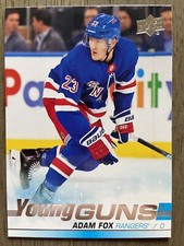 2019-20 UPPER DECK ADAM FOX ROOKIE CARD # 228 RANGERS!!🔥