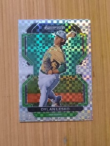 #/35 Dylan Lesko 2022 Panini Prizm Draft Picks POWER PLAID PRIZM -Padres $