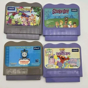 Lot of 4 Vtech VSmile Game Cartridges Scooby Doo Alphabet Park Untested Read - Picture 1 of 3