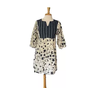 Vestido Hayden Mujer Bordado Boho Campesino Talla Pequeña Blanco Festival - Imagen 1 de 11