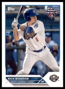 2023 Pro Debut Base #PD-176 Nick Biddison - Rancho Cucamonga Quakes