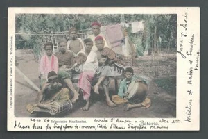Batavia Musicians Violin Drum Java Indonesia stamps 1899 mixed franking - Picture 1 of 2