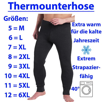 Herren Unterhose Unterwäsche lange Leggings Thermo Komfort warm ; Größe  M-6XL ; - Bild 1 von 2