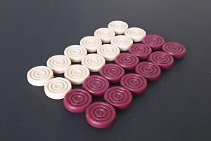 Small Plastic Game Counters 1.5cm Draughtsmen: (12 of Each)