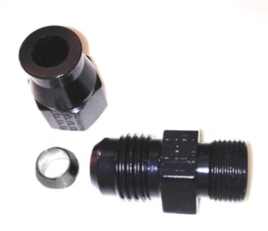 FRAGOLA 892004-BL FRAGOLA 6AN Male to 1/4in Tube Adapter Fitting Black - Picture 1 of 1