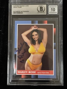 Hailey Rose signed Custom Trading Card Beckett Witnessed Autogramm Grade 10 - Bild 1 von 3