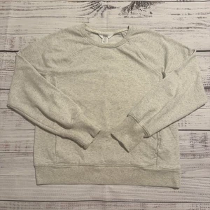 Athleta Girl Crew Neck Sweater Thumb Holes White Youth Girls Size XXL 16 - Picture 1 of 13