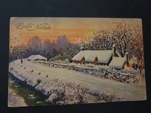 Cartolina Buon Natale Vintage NEVE (CR1411) - Picture 1 of 2