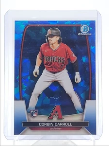 CORBIN CARROLL 2023 BOWMAN CHROME SAPPHIRE ROOKIE DBACKS A RC Q4415 - Picture 1 of 2