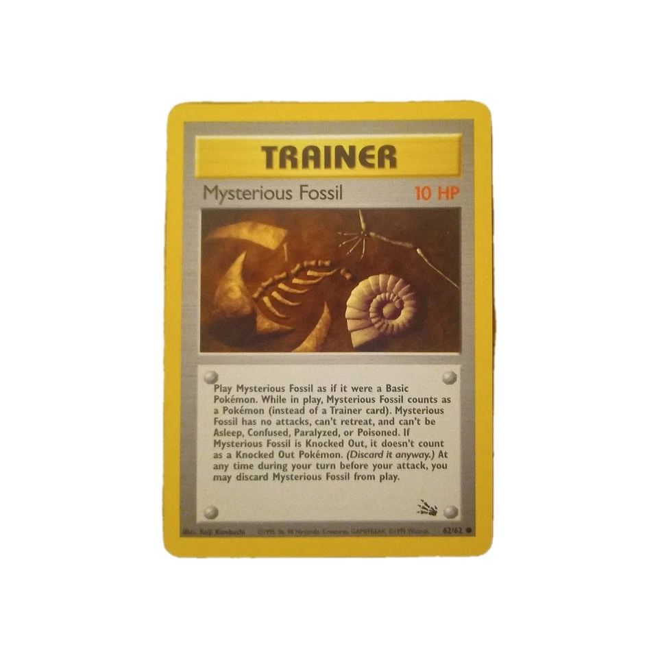 Pokemon Karte - Trainer Mysterious-Fossil 62/62 - Fossil - Englisch Vintage - Bild 1 von 1