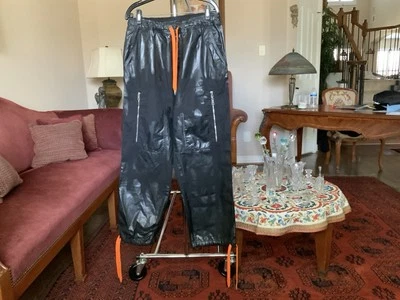 Just Cavalli 男式黑色涂层裤子橙色抽绳 50 码 — 第 1/4 张图片