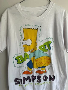 The Simpsons Bart Simpson schwere Baumwolle weiß alle Größen T-Shirt für Fans TR626 - Bild 1 von 4