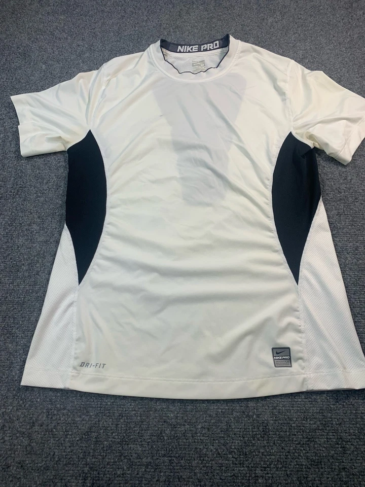 Camisa de Combate Nike Pro Para Hombre Mediana Blanca Dri-Fit Entrenamiento Atlético Ligero Foto 1 de 4