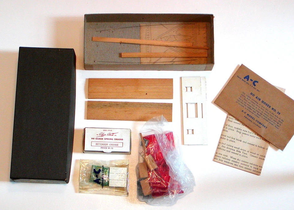 VTG HO A-C Model Company Bay Window Caboose Craftsman Kit CB-3 Wood/Metal Undec - Image 1 of 3