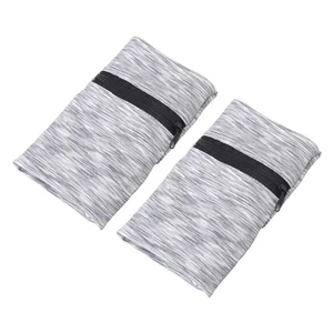 2Pcs Wrist Pouch Wrist Wallet Sports Wristband Wallet with Zipper Light Gray - Picture 1 of 8