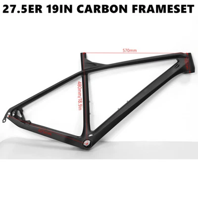 27.5er Carbon MTB Frameset Mountain Bike 650B Carbon Super Light Bike Frame - Image 1 of 4