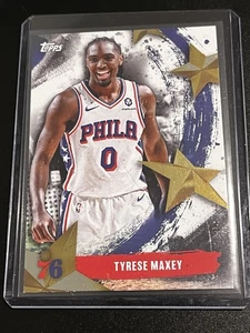 2025-26 Topps Basketball Tyrese Maxey Stars Of NBA Philadelphia 76ers  - Bild 1 von 2