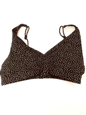 NO BOUNDARIES POLKA DOT BIKINI TOP WOMEN'S SIZE MEDIUM W/PADDING ADJ STRAPS - Image 1 of 4