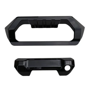 Tailgate Handle Cover Trim For 2022-2025 Toyota Tundra ABS Plastic Gloss Black - Foto 1 di 6