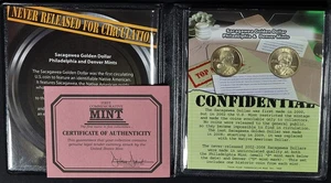 First Commem Mint - Never Released For Circulation - 2007 Sacagawea $1 P & D Set - Bild 1 von 6