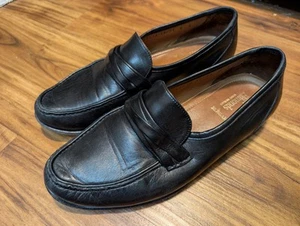Allen Edmonds Bergamo Mocasines Zapatos Negros Para Hombre Talla 8 D Sin Cordones Italia Italiana - Imagen 1 de 8