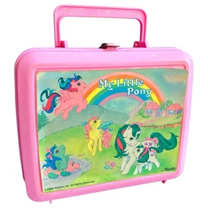 Vintage My Little Pony Lunchbox 1986 Aladdin Hasbro Pink Rainbow No Thermos Vtg - Picture 1 of 7