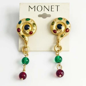 Orecchini a goccia Monet dichiarazione vita marina chic donna festa vacanze gioielli regalo - Foto 1 di 5