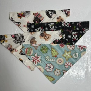 Haustier Bandana Schals Hunde Weihnachten 4 Stück - Bild 1 von 11