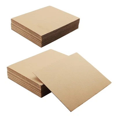 100 Pack 11 x 14 x 1/16 Inch Brown Corrugated Cardboard Sheets 1.5 mm Thick F... - Image 1 of 4