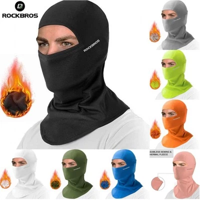 ROCKBROS 冬季保暖骑行巴拉克拉瓦全脸面罩抓绒防风围巾帽 — 第 1/4 张图片