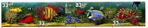 US Scott #3317-3320 Aquarium Fish Strip of 4 MNH ***FREE SHIP* - Picture 1 of 1