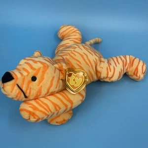 Ty Pillow Pals 13" gatto a righe arancione fusa 1996 - Foto 1 di 9