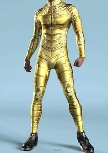 Gladiator Golden Sexy Jumpsuit Superhero Adult Bodysuit Zentai Unisex X2 - Picture 1 of 10