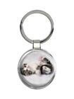 Gift Keychain : Cat Check Meowt Me Out Pet Animal Kitten White Cute Funny