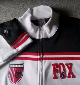 Fox Racing Jacket Men's XL Track Color Block Full Zip Logo Spell Out EUC - Picture 1 of 10