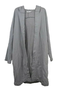 Chalmers Womens Gray Robe Long Sleeves Patch Pockets Rocky Robe Hoodie $150 M/L - Picture 1 of 11