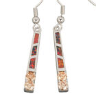 Mexican Brown Fire Opal Simulated Citrine Silver Jewellery Dangle Drop Earrings