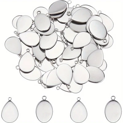 1 juego 60 piezas 2 ajustes de cabujones colgantes de acero inoxidable 304 estilo Foto 1 de 4