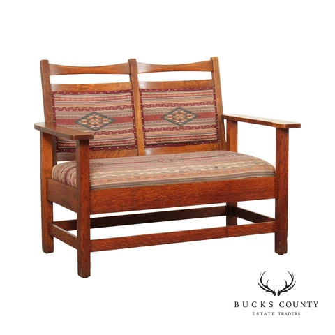 Antique Mission Oak Settee Cover