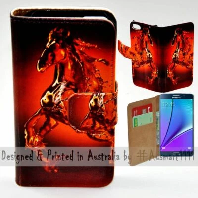 For Samsung Galaxy Note Series - Water Horse Theme Print Mobile Phone Case Cover - image 1 of 3