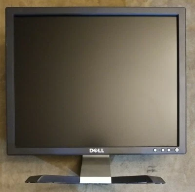 *Scratched Screen* Dell E176FPb 0T9998 17" LCD Monitor w/ Power Cord & VGA Cable - Image 1 of 4