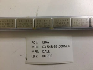 XO-54B-55.000MHZ DALE TH Crystal Oscillator 55MHz 4-Pin Metal DIP 2 PIECES - Picture 1 of 1