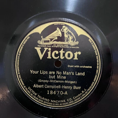 (1918) Your Lips No Mans Land/ Our Country's In It 10" Shellac 78RPM Record - E+ - Image 1 of 4