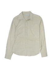 Gloria Vanderbilt Boys Yellow Long Sleeve Button-Down Shirt Medium kids