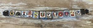Cintura in pelle vintage BSA Boy Scouts 2 pezzi fibbia + diapositive distintivo jamboree anni '30 - Foto 1 di 13